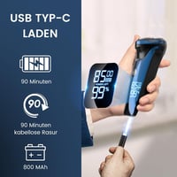 Uythumidid 6D elektromos borotvakészülék férfiaknak, nedves-száraz, akkumulátoros, hordozható 4