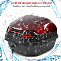UYTOIZ Motorkerékpár Topbox Fehér 41x40x30cm Vízálló Tárolóbox Sisak Táska 4