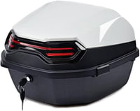 UYTOIZ Motorkerékpár Topbox Fehér 41x40x30cm Vízálló Tárolóbox Sisak Táska 2