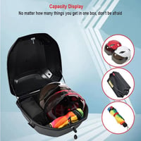 UYTOIZ Motorkerékpár Topbox Fehér 41x40x30cm Vízálló Tárolóbox Sisak Táska 5