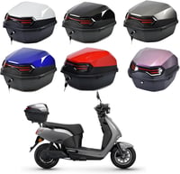 UYTOIZ Motorkerékpár Topbox Fehér 41x40x30cm Vízálló Tárolóbox Sisak Táska 1