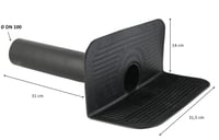 Uzman-Versand Krovni slivnik s bitumenskim ovratnikom - Hitni odvod DN 50/70/100, od specijalnog tvrdog PVC materijala, za krovne radove 2