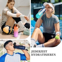 UZSPACE Gyerek Sportkulacs 500ml-1L Tritan BPA-mentes Szódavízhez - 1000ml, Classic Black 6