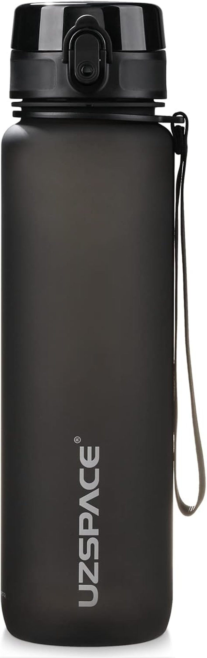 UZSPACE Gyerek Sportkulacs 500ml-1L Tritan BPA-mentes Szódavízhez - 1000ml, Classic Black