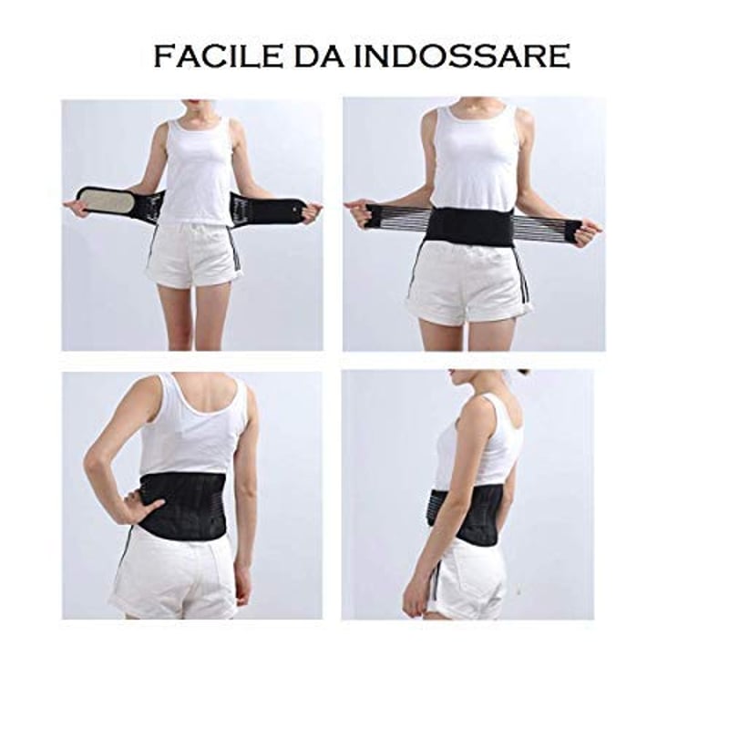 V&AMYA Rugalmas Derékrögzítő Lumbális Támogatás Ischias Fájdalomra S-XL