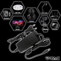 Sursă de alimentare V-TAC 12V 42W 3,5A pentru camere și benzi LED, AC 100-240V, mufă euro, negru 3