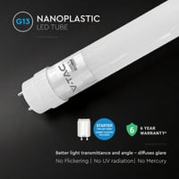 V-TAC 2ks LED trubica 60 cm T8 G13 9W CREE čip 850 lúmenov neutrálna biela 4000K stropná nástenná do garáže náhrada za neónovú trubicu 4