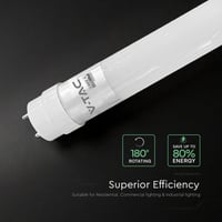 V-TAC 2ks LED trubica 60 cm T8 G13 9W CREE čip 850 lúmenov neutrálna biela 4000K stropná nástenná do garáže náhrada za neónovú trubicu 7