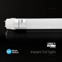 V-TAC 2ks LED trubica 60 cm T8 G13 9W CREE čip 850 lúmenov neutrálna biela 4000K stropná nástenná do garáže náhrada za neónovú trubicu 6