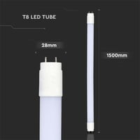 V-TAC 2 kom LED cijev 60 cm za T8 G13 grlo 7,5W 850 lumena Samsung čip za strop, zid, garažu hladno bijela 6500K fluorescentna cijev zamjena za neonsku cijev 3