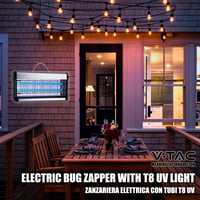 V-TAC 30W Elektromos Rovarcsapda UV LED Fénnyel - 100 m² Hatótávolság - Slim Design - Beltéri és Kültéri Szúnyogirtó 8