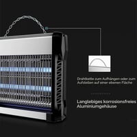 V-TAC 30W Elektromos Rovarcsapda UV LED Fénnyel - 100 m² Hatótávolság - Slim Design - Beltéri és Kültéri Szúnyogirtó 7