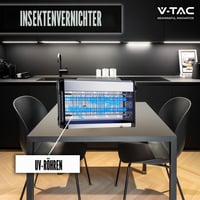 V-TAC 30W Elektromos Rovarcsapda UV LED Fénnyel - 100 m² Hatótávolság - Slim Design - Beltéri és Kültéri Szúnyogirtó 4
