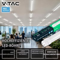 V-TAC 4 kom LED cijev 120 cm T8 G13 18W Samsung čip 1850 lumena hladno bijela 6500K stropna zidna za garažu trgovinu zamjena za neonsku cijev 3