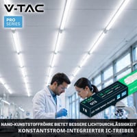 V-TAC 4 kom LED cijev 120 cm T8 G13 18W Samsung čip 1850 lumena hladno bijela 6500K stropna zidna za garažu trgovinu zamjena za neonsku cijev 10