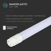V-TAC 4 kom LED cijev 120 cm T8 G13 18W Samsung čip 1850 lumena hladno bijela 6500K stropna zidna za garažu trgovinu zamjena za neonsku cijev 7