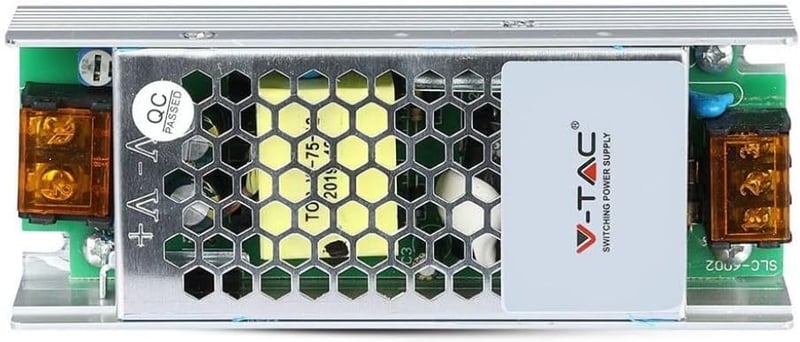 V-TAC 60W 24V Slim Tápegység Fém Házban IP20 Csavaros Csatlakozóval