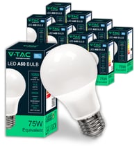 V-TAC A60 LED žarulja E27 10,5W (zamjena za 75W) 1055 lumena toplo bijela 3000K štedna 10 kom. 1