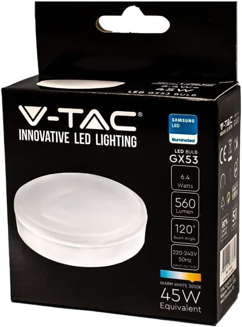 V-TAC LED izzó Samsung chip GX foglalat