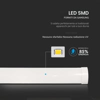 V-TAC LED lineárne stropné svietidlo 120 cm - 40W Samsung čip - 4300 lúmenov IP20 - Obdĺžnikové svietidlo do garáže, obchodu - 3000K teplá biela 7