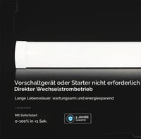 V-TAC LED stropné svietidlo 120 cm 40W so Samsung čipom – obdĺžnikové 4300 lúmenov IP20 nástenné svietidlo do garáže a obchodu – studená biela 6400K 8