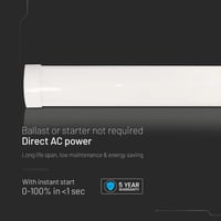 V-TAC LED stropné svietidlo 150 cm – 50W Samsung čip – 6000 lúmenov – IP20 – 4000K neutrálna biela – garáž, obchod, kancelária 3