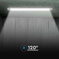 V-TAC PRO serija LED svjetiljka za vlažne prostorije 120 cm 40W 4800 lumena IP20 neutralno bijela 4000K prizmatična stropna svjetiljka za garažu i skladište 2 4