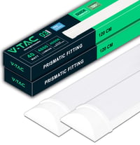 V-TAC PRO serija LED svjetiljka za vlažne prostorije 120 cm 40W 4800 lumena IP20 neutralno bijela 4000K prizmatična stropna svjetiljka za garažu i skladište 2 1