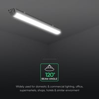 Lampă LED etanșă V-TAC Seria TK, CREE, 60 cm, IP65, 18W, 2160 lumeni, alb neutru 4000K, corp de iluminat LED pentru garaj, depozit, tavan și perete 10