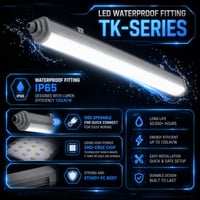 Lampă LED etanșă V-TAC Seria TK, CREE, 60 cm, IP65, 18W, 2160 lumeni, alb neutru 4000K, corp de iluminat LED pentru garaj, depozit, tavan și perete 3