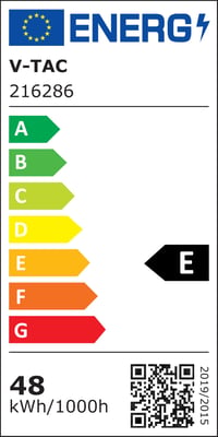 V-TAC LED svietidlo 150 cm 48W IP65 vodotesné stropné svietidlo 5760 lúmenov 6500K studená biela prepojiteľné do garáže obchodu nástenné svietidlo 2