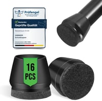 VABNEER 18-20mm szilikon szék lábvédő sapka 16db fekete filc párnázott 1