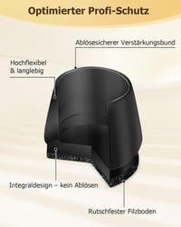 VABNEER 18-20mm szilikon szék lábvédő sapka 16db fekete filc párnázott 2