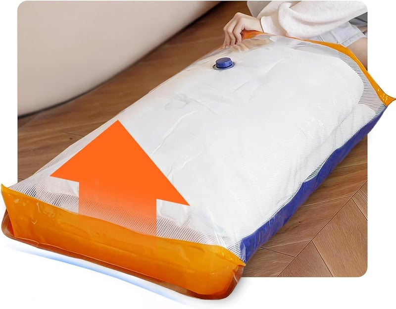 Vacbird Vákuum Tárolósákok 12 db Pumpával Ruházathoz Utazáshoz Költözéshez - Pump + 12 bags