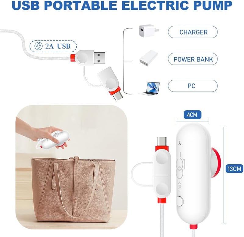 Vacbird Vákuum Tárolózsák USB Pumpával 6 db Ruhához Utazáshoz Helytakarékos