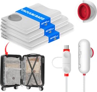 Vacbird Vákuum Tárolózsák USB Pumpával 6 db Ruhához Utazáshoz Helytakarékos 1