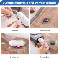 Vacbird Vákuum Tárolózsák USB Pumpával 6 db Ruhához Utazáshoz Helytakarékos 7