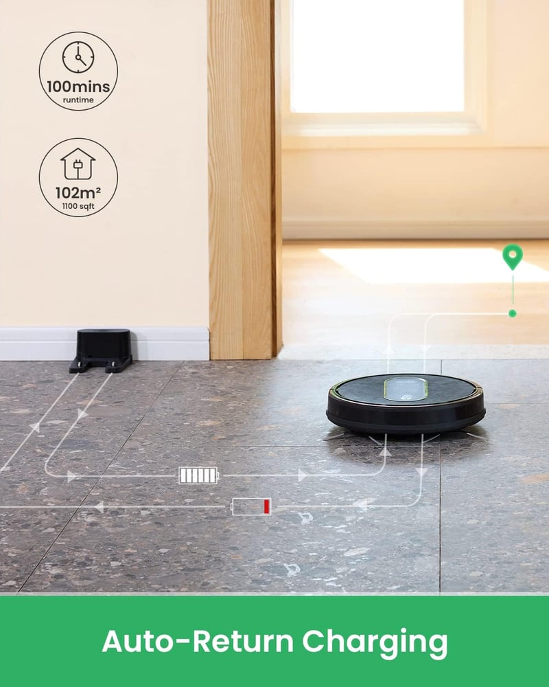 Vactidy Nimble T6 robotporszívó 2800 Pa szívóerővel, 120 perc üzemidő, Alexa és Google vezérlés