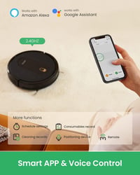 Vactidy Nimble T6 robotporszívó 2800 Pa szívóerővel, 120 perc üzemidő, Alexa és Google vezérlés 8