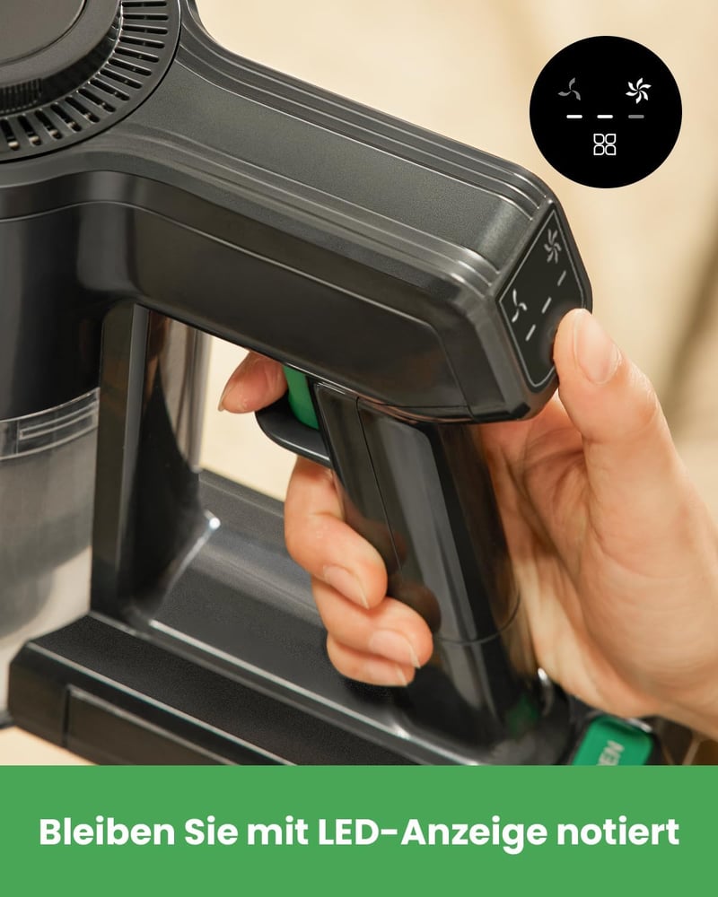 Vactidy V9 Vezeték Nélküli Porszívó 30 KPa Szívóerővel, 55 Perc Üzemidő, Levehető Akkumulátor