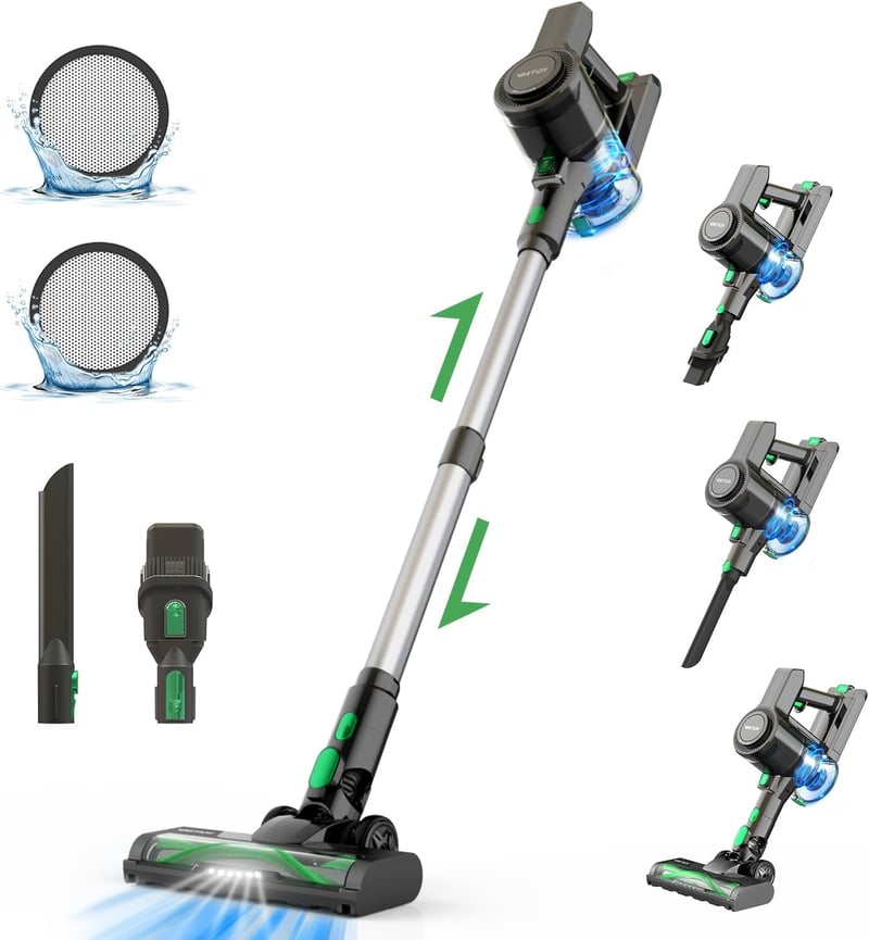 Vactidy V9 Vezeték Nélküli Porszívó 30 KPa Szívóerővel, 55 Perc Üzemidő, Levehető Akkumulátor