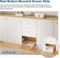 VADANIA B1854 450mm Fiók Csúszka Soft Close Teljes Kihúzás 40kg Teherbírás 2