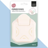 Perforator de colțuri 3 în 1 Vaessen Creative 4-7-10 mm, dispozitiv pentru rotunjit colțuri de hârtie, crem, instrument pentru scrapbooking 7