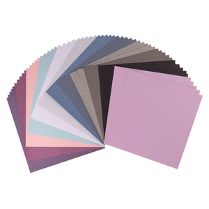 Vaessen Creative Florence karton papir glatki - 30,5 x 30,5 cm - Winter - 18 x 5 listova - 216 g/m² - Scrapbooking, izrada čestitki i perforiranje