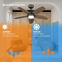 Stropný ventilátor Vagizm 91 cm pre malé miestnosti – so stmievateľným svietidlom na diaľkové ovládanie, spätným chodom, tichou prevádzkou, 6 rýchlosťami, 230 V 7