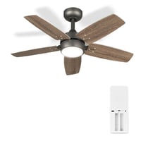 Stropný ventilátor Vagizm 91 cm pre malé miestnosti – so stmievateľným svietidlom na diaľkové ovládanie, spätným chodom, tichou prevádzkou, 6 rýchlosťami, 230 V 2