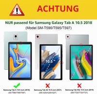 Vaitasy puzdro pre Samsung Galaxy Tab A 10.5 2018 SM-T590/SM-T595, biznis obal z umelej kože s priehradkou na karty a stojanom, čierne 2