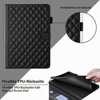 Vaitasy puzdro pre Samsung Galaxy Tab A 10.5 2018 SM-T590/SM-T595, biznis obal z umelej kože s priehradkou na karty a stojanom, čierne 6