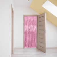 Perdea cu franjuri Vaktop, roz, 6 bucăți, perdea decorativă sclipitoare, 1 m x 2 m 6