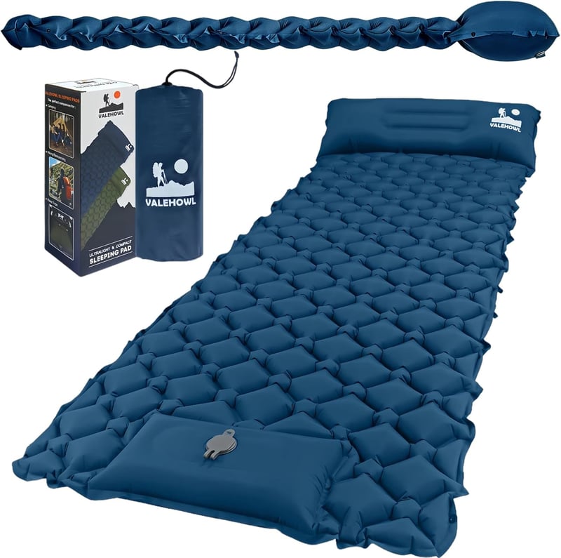 VALEHOWL 800g Ultralight Aufblasbare Schlafmatte - R-Value 3.0, Wasserdicht Camping Luftmatratze
